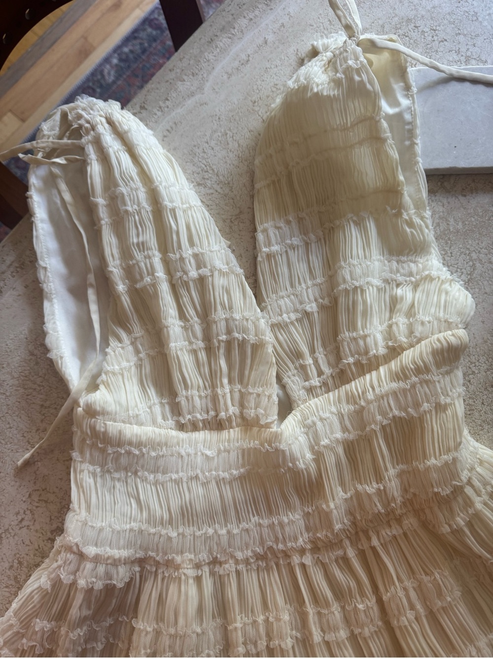 Peppermayo Cream Textured Mini Dress - Picture 3 of 4